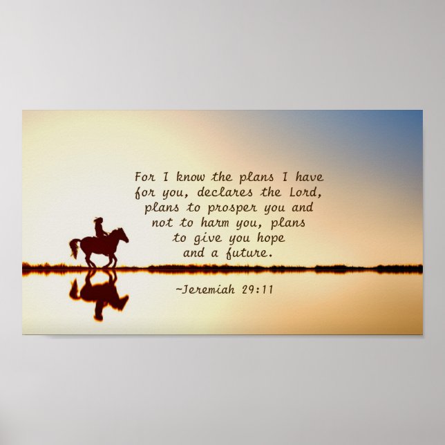 Jeremiah 29:11 For I know the plans I have for you Poster (Front)