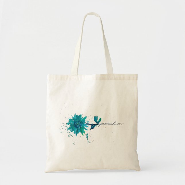 Jeremiah 29:11 Gerbera Daisy Tote Bag (Front)