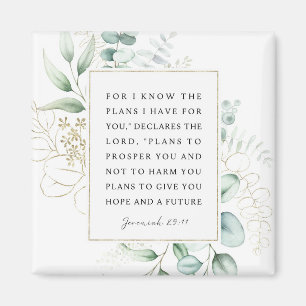 Jeremiah 29:11 I know the plans I have for you NIV Magnet