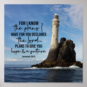 Jeremiah 29:11 I know the plans I have for you  Poster