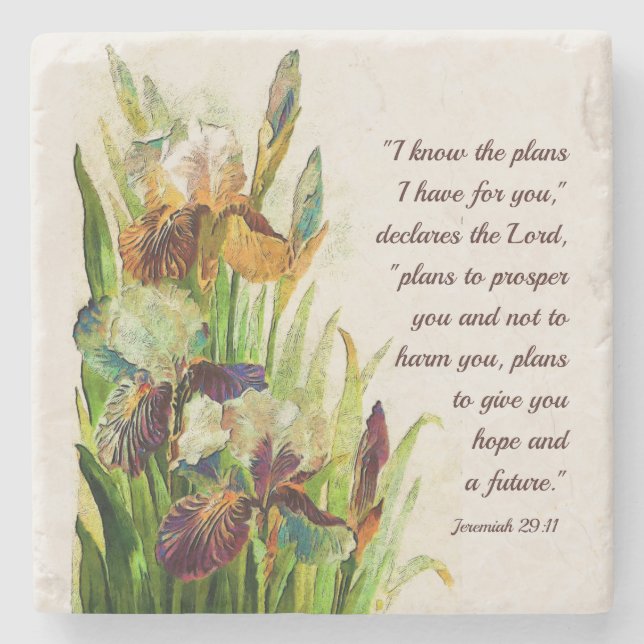 Jeremiah 29:11 I know the plans I have for you Stone Coaster (Front)
