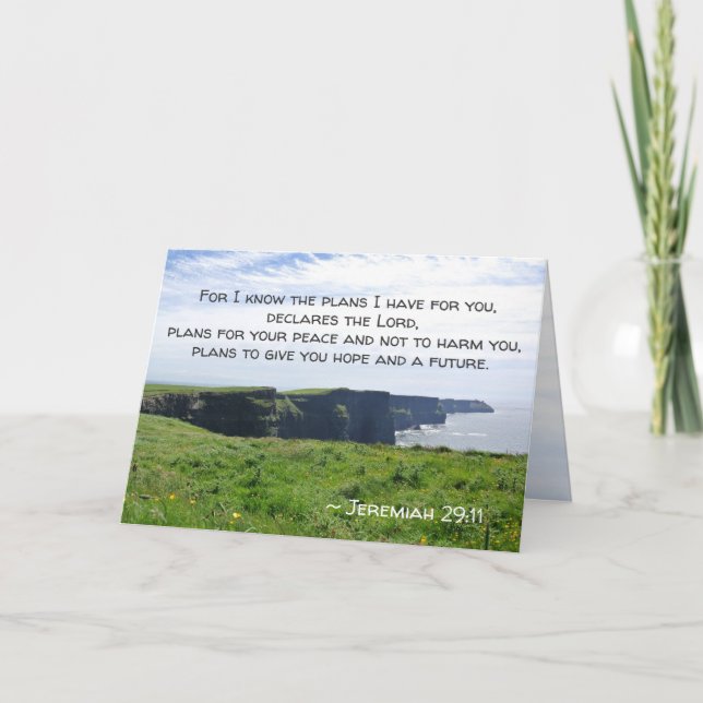 Jeremiah 29:11 I know the plans I have Ireland Card (Front)