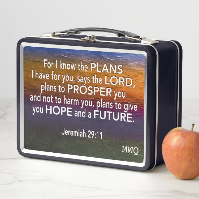 JEREMIAH 29:11 Inspirational Christian Metal Lunch Box (In Situ)