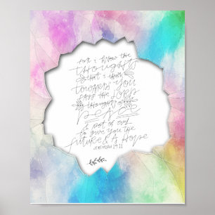 Jeremiah 29:11 Inspiring Verse for Baby Parties Poster