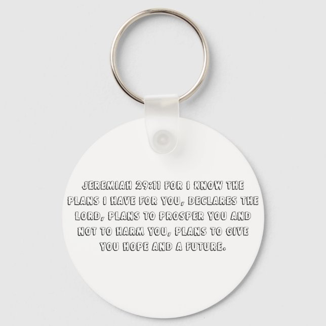 Jeremiah 29:11 key ring (Front)