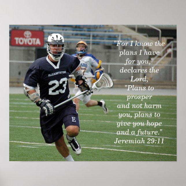 Jeremiah 29:11 Lacrosse Poster (Front)