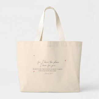 Jeremiah 29:11 Large Tote Bag
