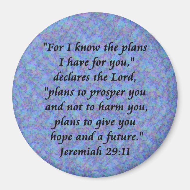 jeremiah 29-11 magnet (Front)