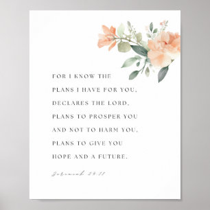 Jeremiah 29:11 NIV For I know the plans Poster