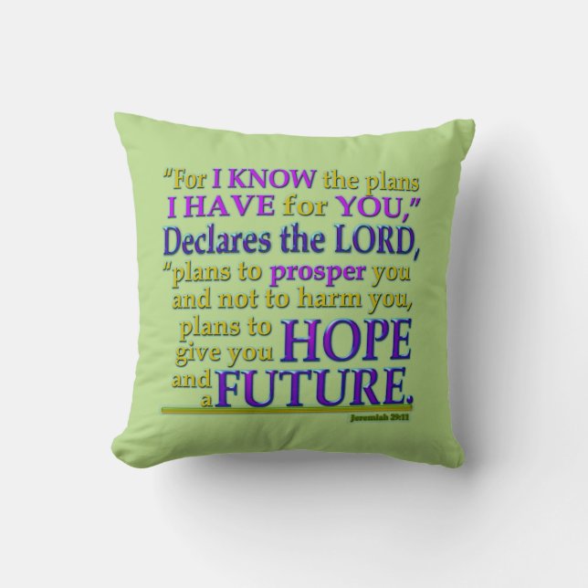 Jeremiah 29:11 Pillow (Front)