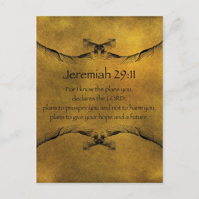 Jeremiah 29:11 postcard (Front)