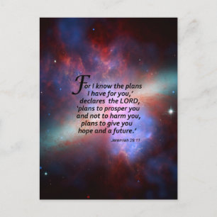 Jeremiah 29:11 postcard