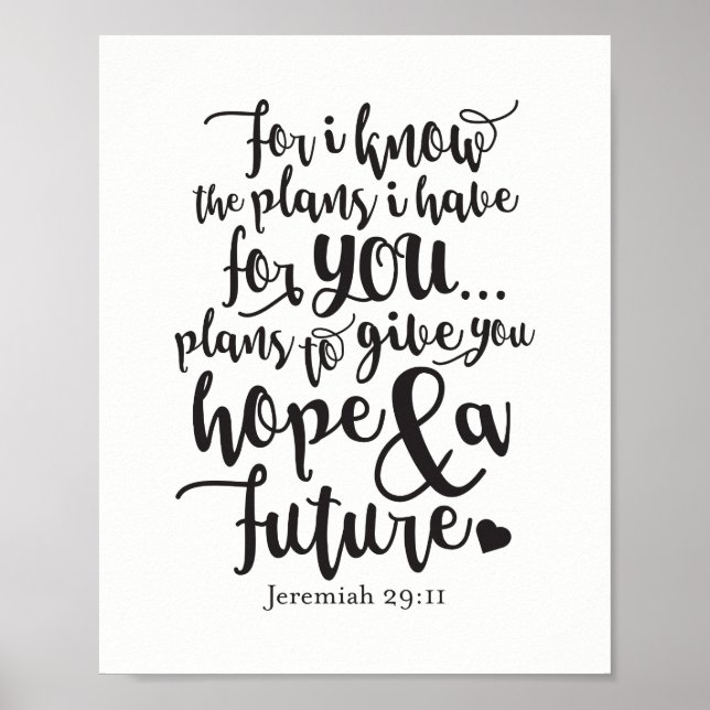 Jeremiah 29 11 Poster Print (Front)