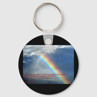 Jeremiah 29:11 Rainbow Key Ring