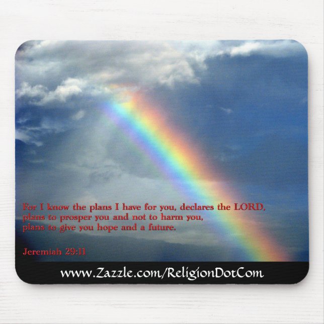 Jeremiah 29:11 Rainbow Mouse Pad (Front)
