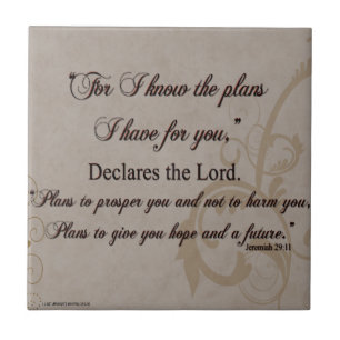 Jeremiah 29:11 Scripture Gift Tile