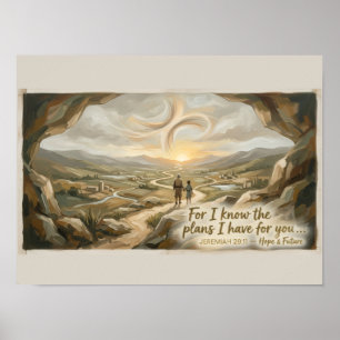 Jeremiah 29:11 Scripture Poster Christian Wall