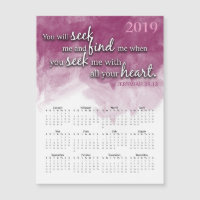 Jeremiah 29:13 Magnetic Calendar