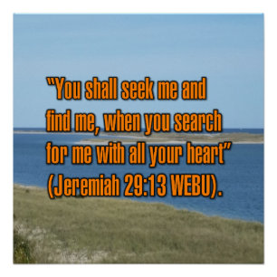 Jeremiah 29:13 WEBU Poster