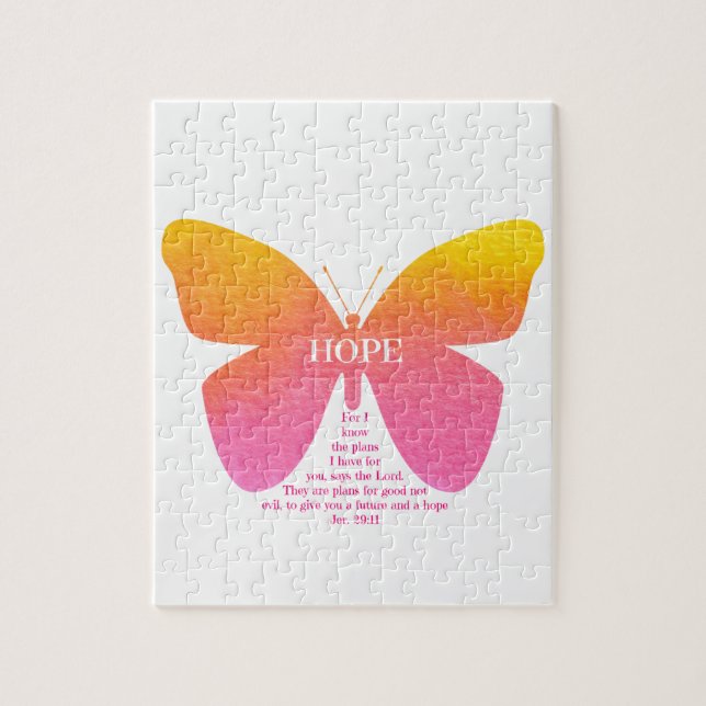 Jeremiah 29 Hope Butterfly Puzzle (Vertical)
