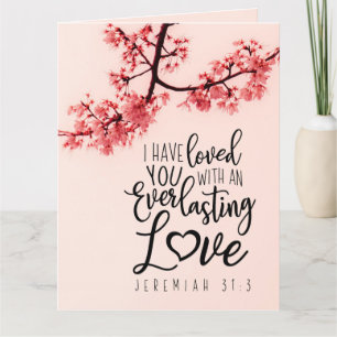 Jeremiah 31:3 I Have Loved You Bible Verse Card