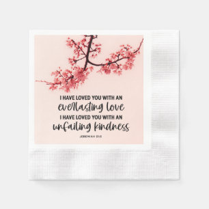 Jeremiah 31:3 I Have Loved You Bible Verse Napkin