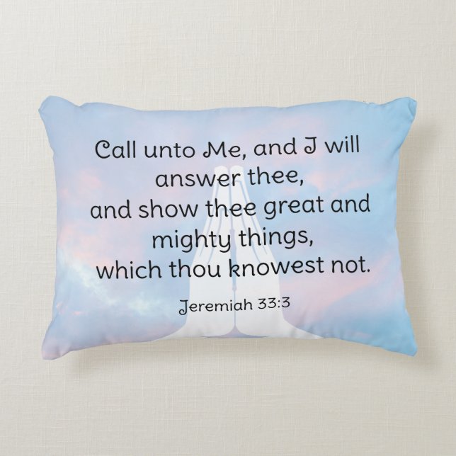 Jeremiah 33:3   decorative cushion (Front)