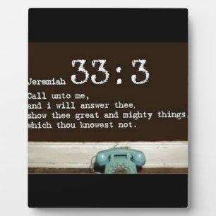 Jeremiah 33:3 plaque