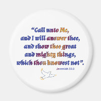 Jeremiah 33:3 Scripture quote with dove