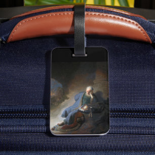 Jeremiah Lamenting on Fall of Jerusalem, Rembrandt Luggage Tag