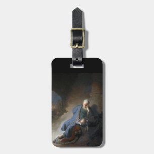 Jeremiah Lamenting on Fall of Jerusalem, Rembrandt Luggage Tag