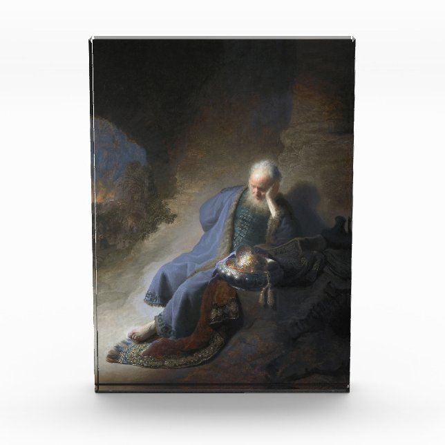 Jeremiah Lamenting on Fall of Jerusalem, Rembrandt Photo Block (Front)