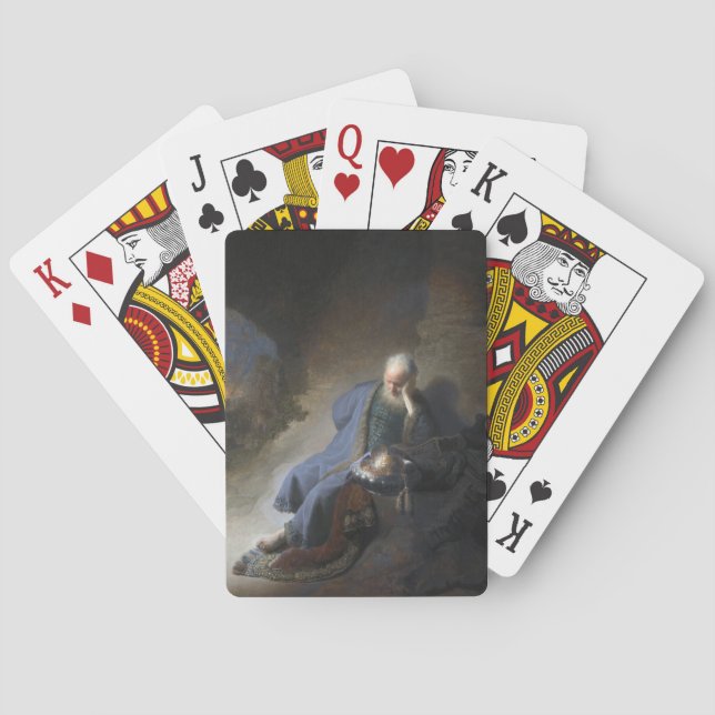 Jeremiah Lamenting on Fall of Jerusalem, Rembrandt Playing Cards (Back)