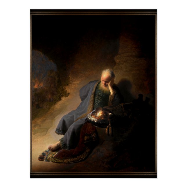 Jeremiah Lamenting the Destruction of Jerusalem Poster (Front)