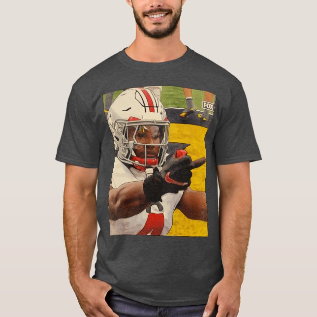Jeremiah Smith Middle Finger Michigan Fan boy T-Shirt (Front)