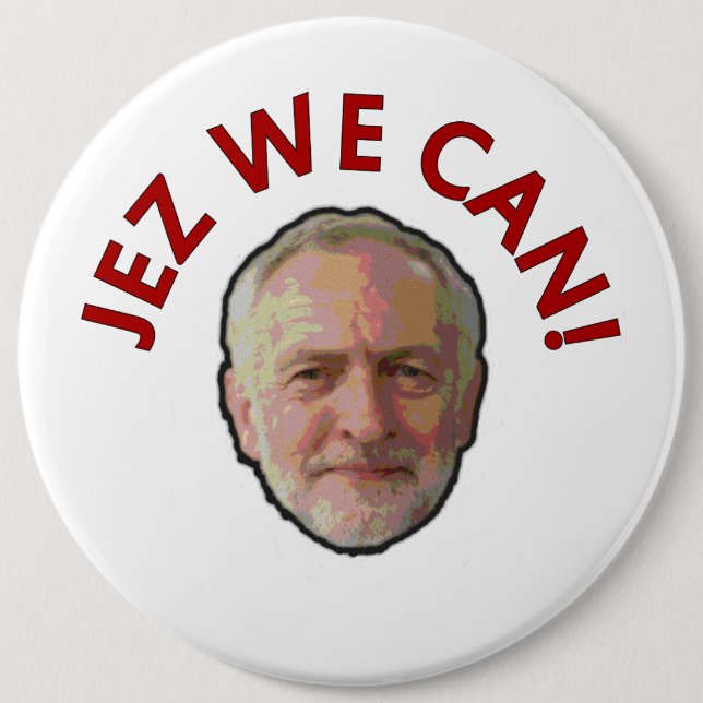 Jeremy Corbyn "Jez We Can" Badge (Front)