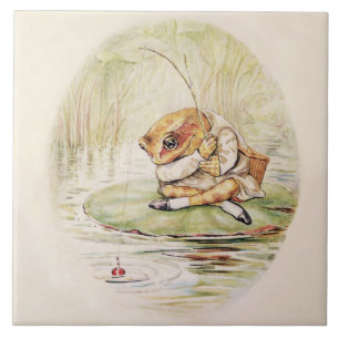 “Jeremy Fisher on a Lilypad” by Beatrix Potter Ceramic Tile