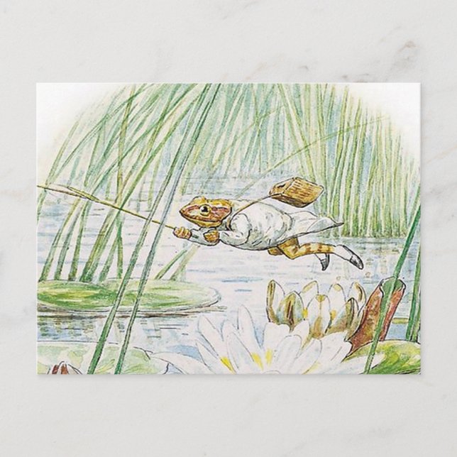 Jeremy Fisher Takes a Great Leap by Beatrix Potter Postcard (Front)