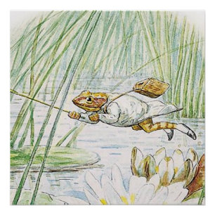 Jeremy Fisher Takes a Great Leap by Beatrix Potter Poster