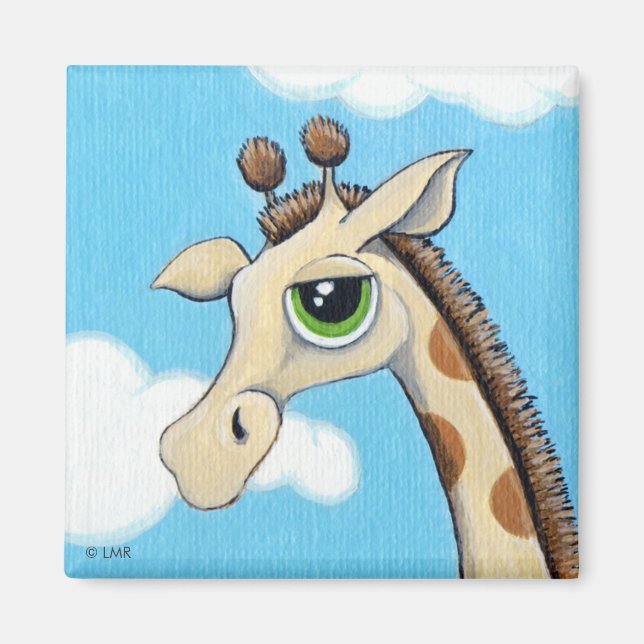 Jeremy Giraffe With His Head in the Clouds Magnet (Front)