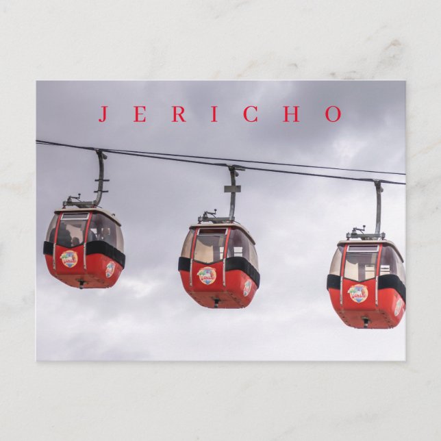 Jericho cable car view postcard (Front)