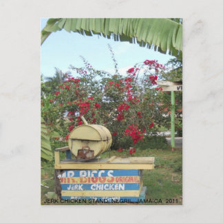 Jerk Chicken Stand in Negril, Jamaica 2011 Postcard
