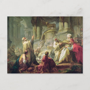 Jeroboam Sacrificing to the Golden Calf, 1752 Postcard