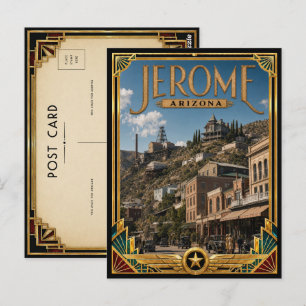 Jerome Arizona Vintage Art Deco Golden Age Postcard