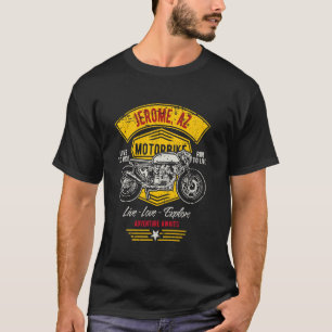 Jerome AZ USA Retro Distressed Style Motorcycle De T-Shirt