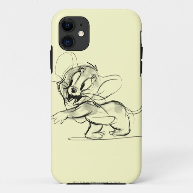 Jerry Bashful Sketch Case-Mate iPhone Case (Back)