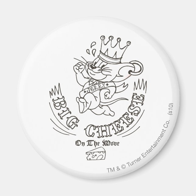 Jerry Big Cheese On The Moon 1 Magnet (Front)