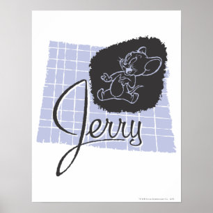 Jerry Black and Blue Script Poster