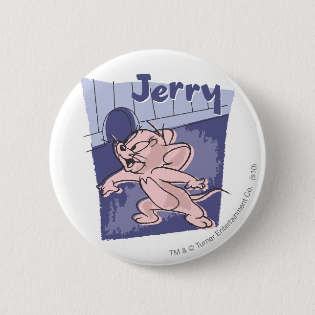 Jerry Blue 6 Cm Round Badge (Front)