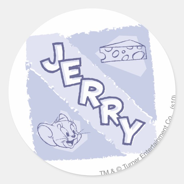 Jerry Blue Cheese Logo Classic Round Sticker (Front)